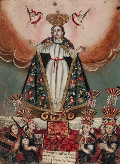 The Virgin Mary with Indian Donors by Unbekannt Unbekannt